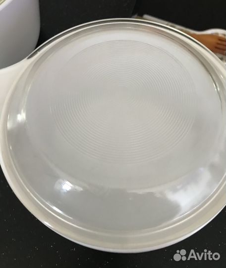 Кастрюли керамические, крышки стекло 1л и 3 л