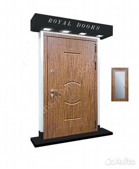 Металлическая дверь с зеркалом