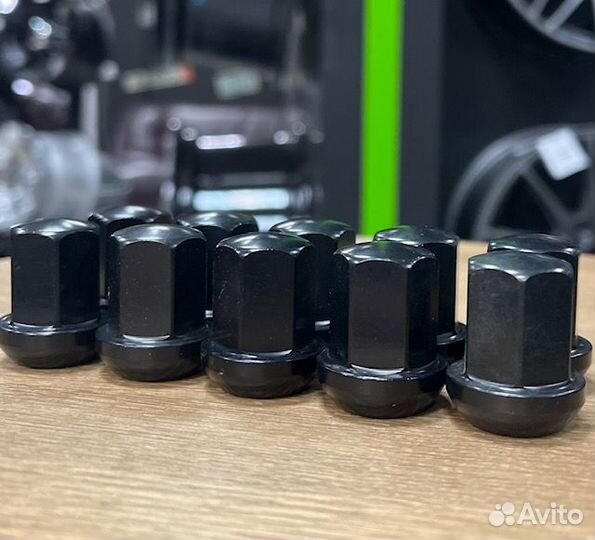 Гайки колесные черные Porsche 14х1,5 20 шт Bimecc