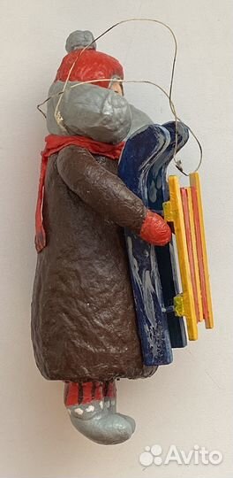 Ватные елочные игрушки СССР