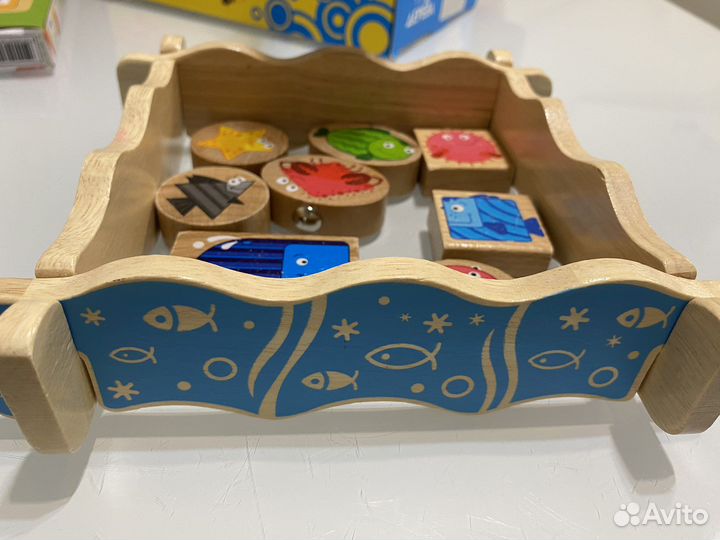 Игрушки djeco рыбалка магнитная шнуровка леснушки