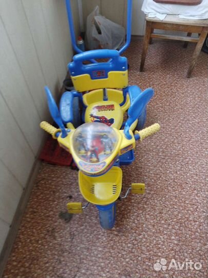 Детский трех колесный велосипед spider-MAN