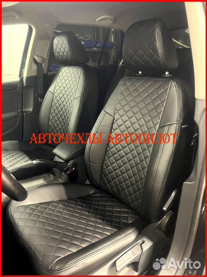 Чехлы Автопилот Volkswagen Golf 6 из экокожи Ромб