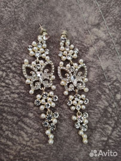 Серьги + браслет на руку