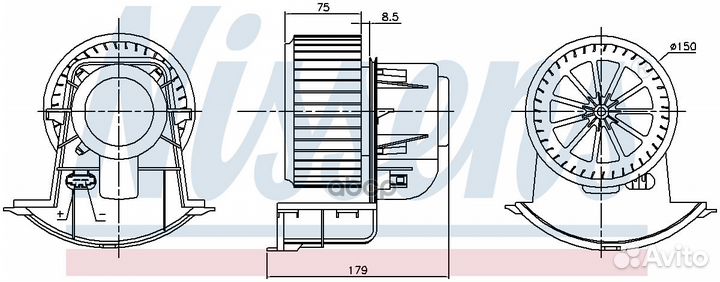 Вентилятор отопителя VW: multivan T5 (7HF/7HM/7HN)