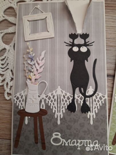 Открытки поздравления к 8 марта ручная работа