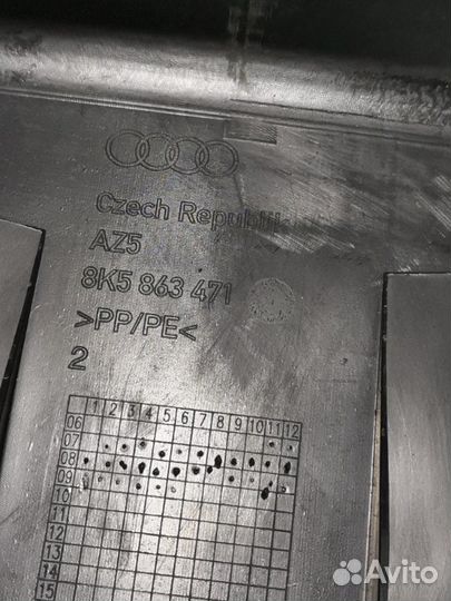 Накладка на заднюю панель Audi A4 (B8, 8k2) 2007