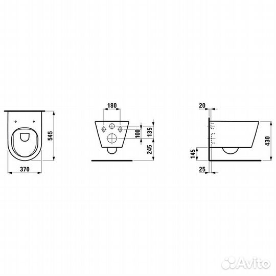 Laufen kartell Унитаз 8.2033.7.000.000.1