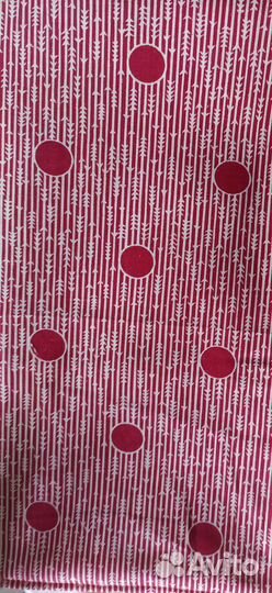 Ткань ситец красный, бордовый
