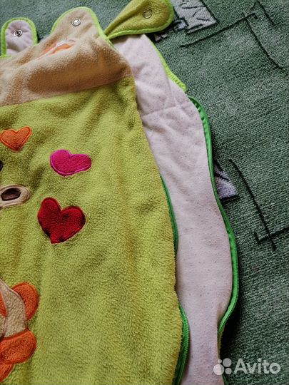 Плед детский плюшевый, конверт в подарок