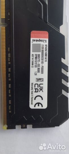 Оперативная память Kingston fury Beast ddr4 16 гб