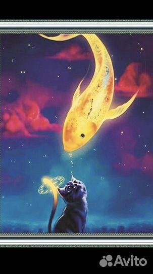 Золотая рыбка - алмазная мозаика