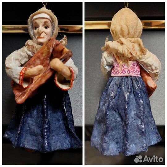 Старуха с корытом ватная игрушка