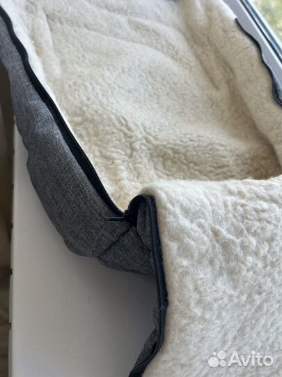 Зимний конверт в коляску на овчине