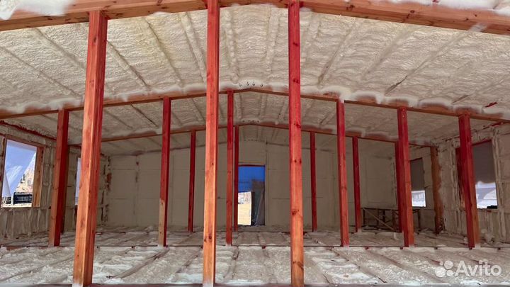 Утепление пенополиуретаном напыляемой пеной ППУ