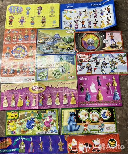 Вкладыши от киндер сюрприза