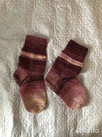 Шерстяные носки ручная вязка