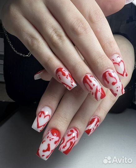 Маникюр наращивание ногтей педикюр