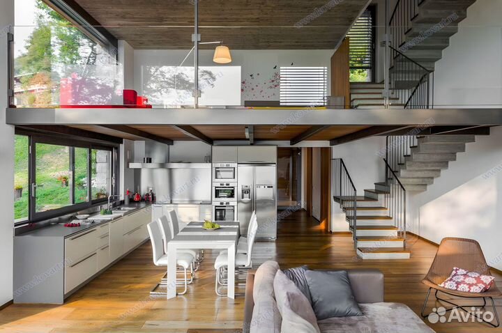 Лестницы. Антресольный этаж, системы и лестницы