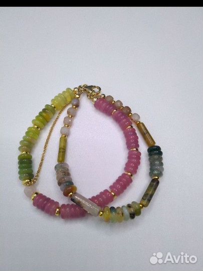 Браслет из агата и халцедона