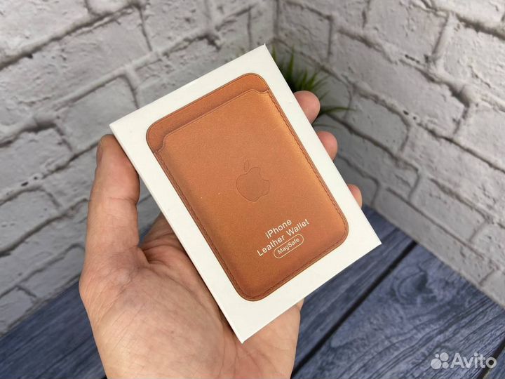 Кожаный картхолдер Apple Wallet визитница