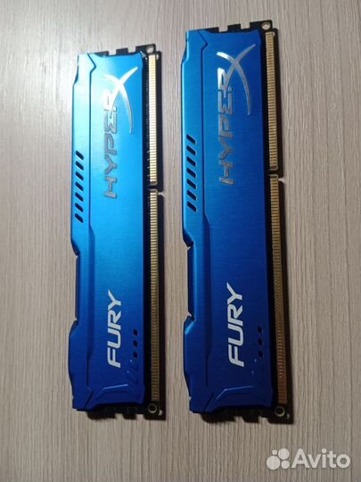 Оперативная память hyperx fury ddr3 2х4 gb