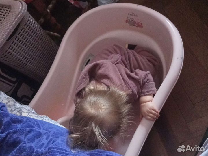 Ванночка Kidwick Лайнер розовая, с термометром