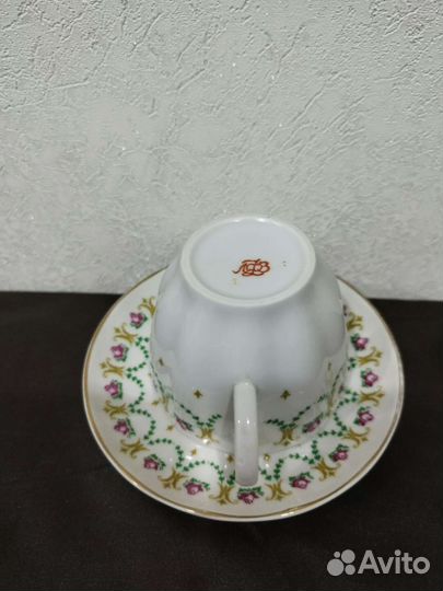 Кофейная пара фарфор лфз СССР