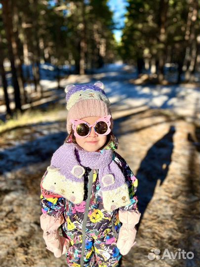 Комплект шапка и шарф для девочки