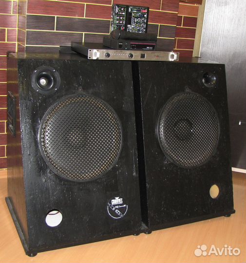 Колонки 600+600W PRM-115 Усилитель Микшер Микрофон