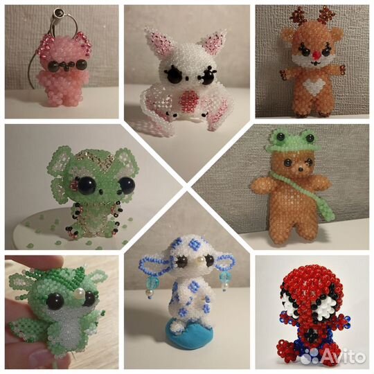 Амигуруми из бисера, фигурки