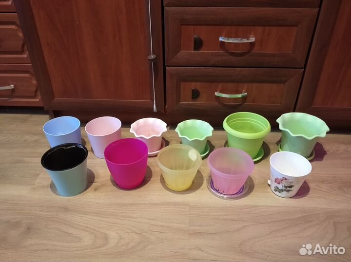 Цветочные горшки с поддоном