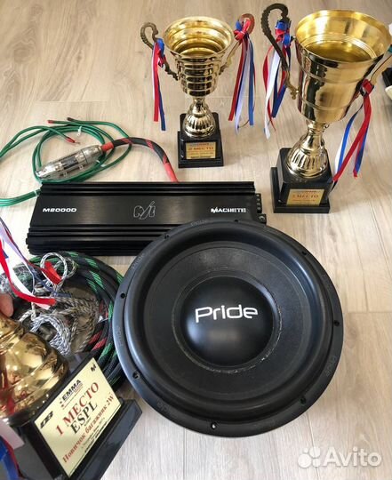 Сабвуфер Pride BB12 v.2 (моноблок, провода и тд)