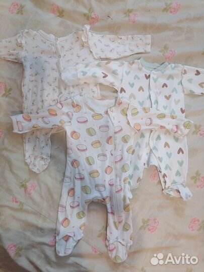 Комбинезоны слипы для девочки (б/у), размер 56-62