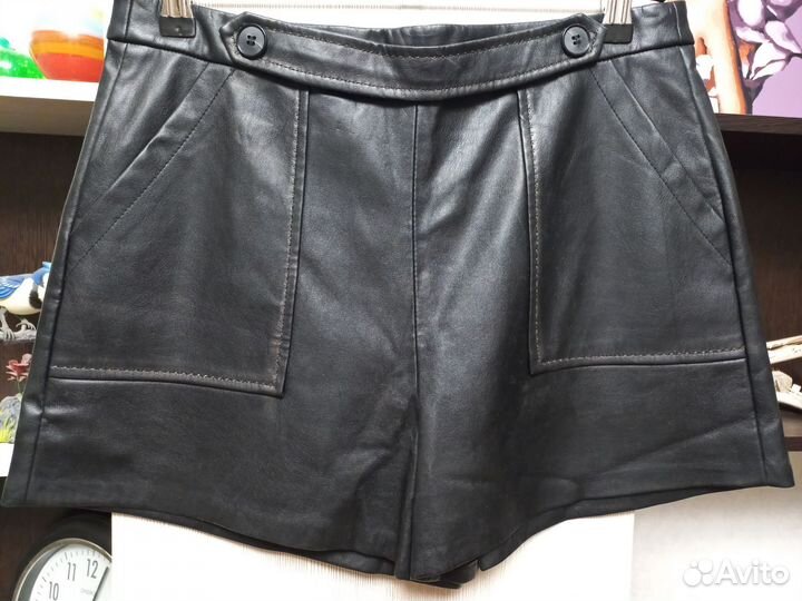 Шорты экокожа