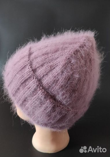 Шапка из ангоры с подкладом из нежного хлопка