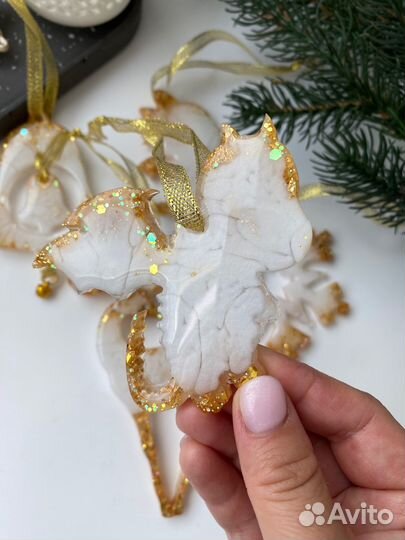 Набор елочных игрушек ручной работы