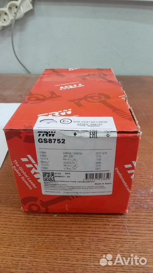 Колодки задние renault Koleos (2008-17) TRW GS8752