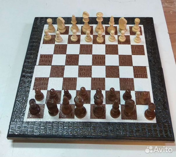 Нарды шахматы шашки 3в1 ручной работы резные