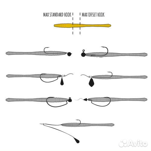 Силиконовая приманка Libra Lures Dying Worm 70