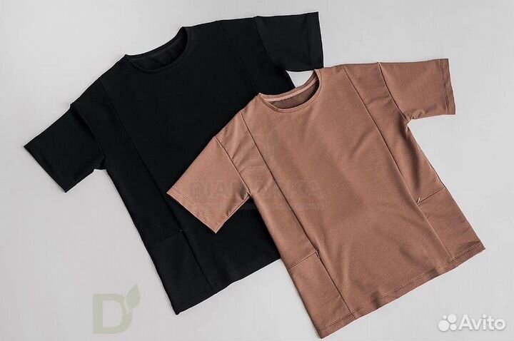 Футболка для инсулиновой помпы, кофейная