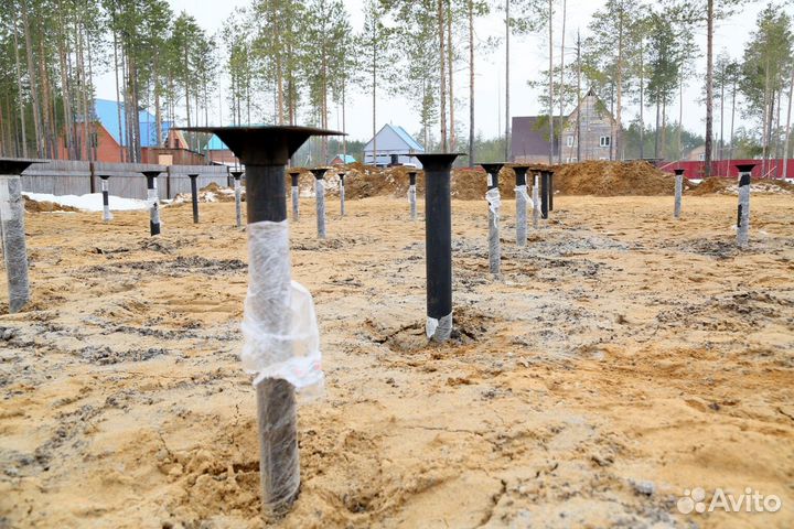 Винтовые сваи, монтаж свай