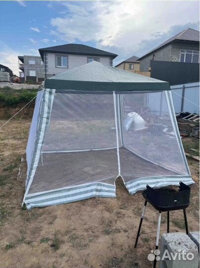 Шатер Тент садовый 3x3м с москитной сеткой