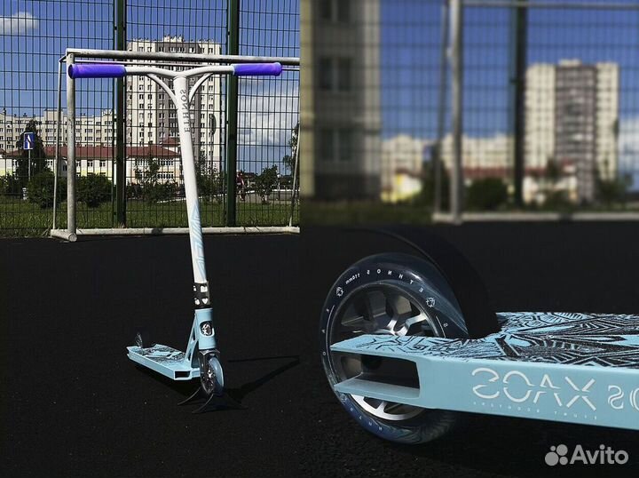 Самокат x1uz пурпурные грипсы D5