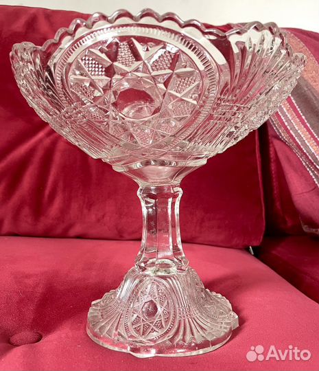 Хрустальная ваза фруктовница