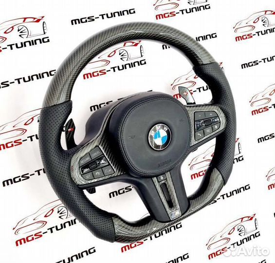 Руль + подушка BMW X7 G07 стиль M карбон X7M