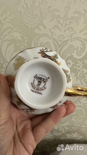 Сервиз чайный Охота красная