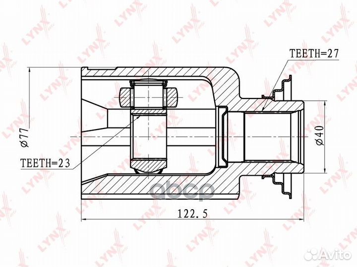 Шрус внутренний перед прав/лев 2,24 CI3405