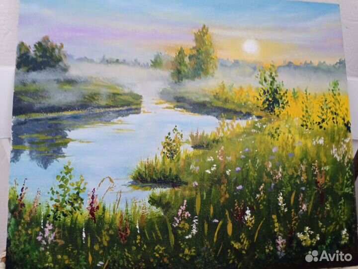 Этюд. Летняя тишина. Масло