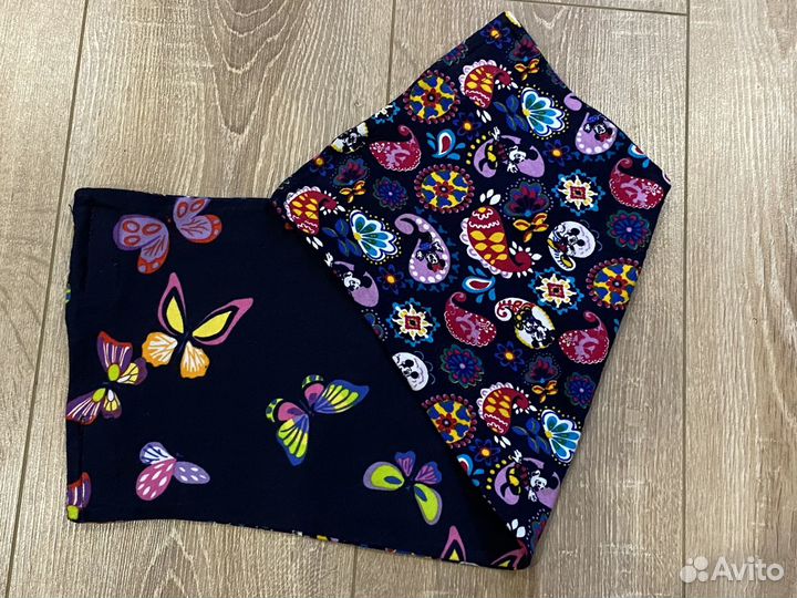 Комплект шапка и снуд двусторонние для девочки